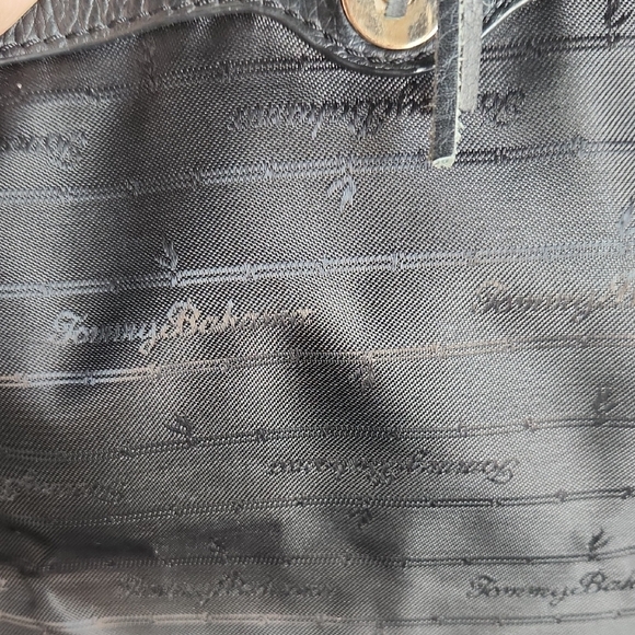 Tommy Bahama Black and Tan Crossbody Bag 100 Percent Leather - Picture 5 of 16